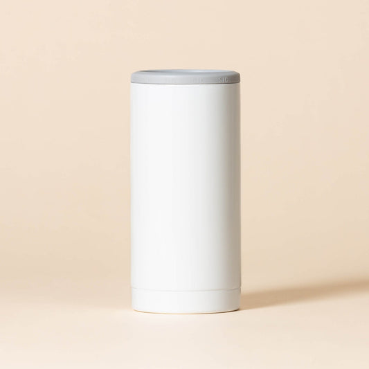 Slim Can Cooler | Gloss Ice White