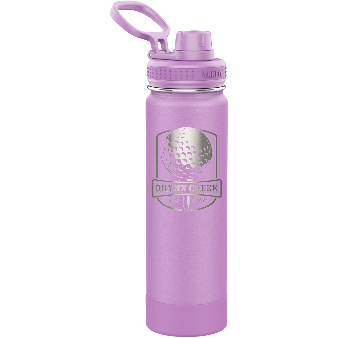 Hydration Essential: Takeya 22 oz Lilac Water Bottle with Spout - Perfect Etch