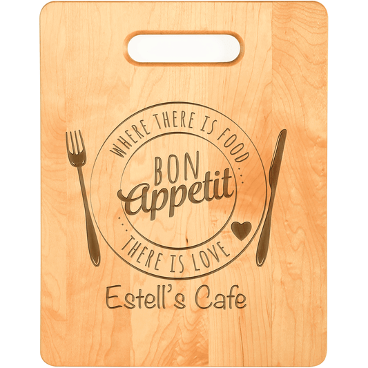 Maple Cutting Board - Essential Kitchen Tool with Personalization Area - Perfect Etch