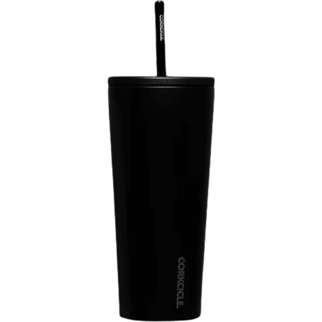 Matte Black Corkcicle 24oz Cold Cup with Silicone Straw - Stay Hydrated in Style - Perfect Etch