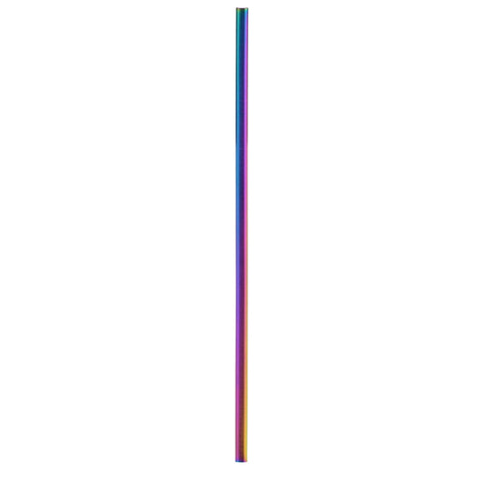 Metallic Rainbow Straight Stainless Steel Straw (4 pack)