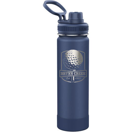 Midnight Oasis 22 oz Insulated Water Bottle with Leak-proof Spout - Perfect Etch