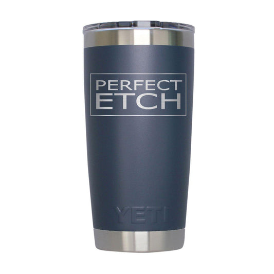 Navy YETI 20 oz Tumbler with MagSlide Lid - Perfect Etch