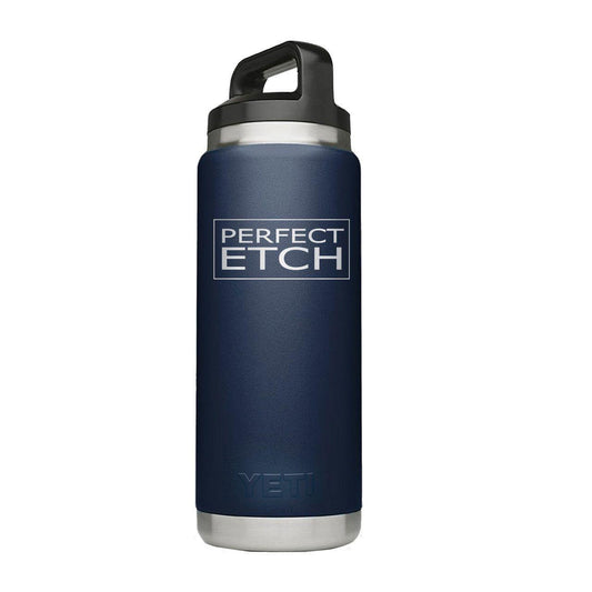 Navy YETI 26 oz Bottle with Advanced Insulation - Perfect Etch