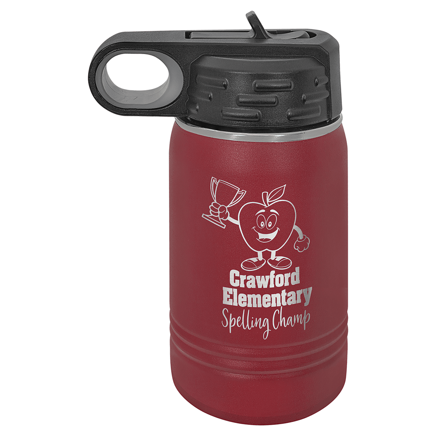 Polar Camel 12 oz Bottle - Stylish Hydration Companion - Perfect Etch