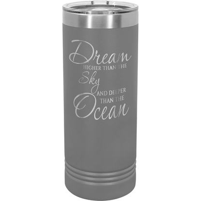 Polar Camel 22 oz Stainless Steel Skinny Tumbler - Perfect Etch