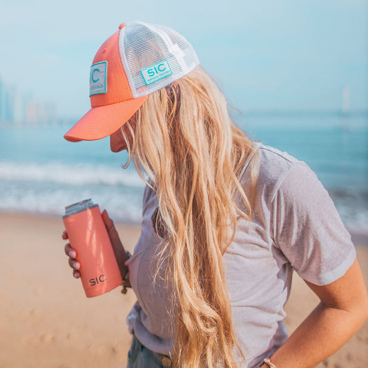 Slim Can Cooler | Matte Coral
