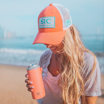 Slim Can Cooler | Matte Coral