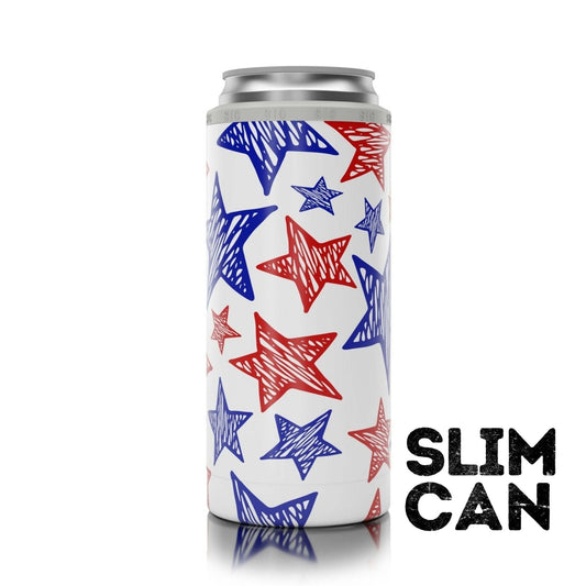 Slim Can Cooler | USA Stars