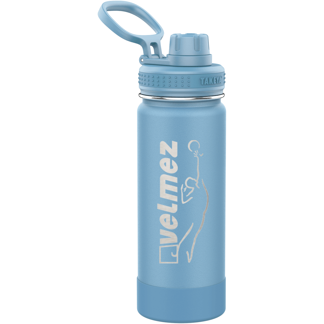 Stay Hydrated with the Takeya 18 oz Actives Water Bottle - Bluestone - Perfect Etch