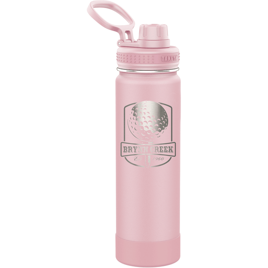 Takeya 22 oz Actives Water Bottle w/ Spout - Blush - Perfect Etch