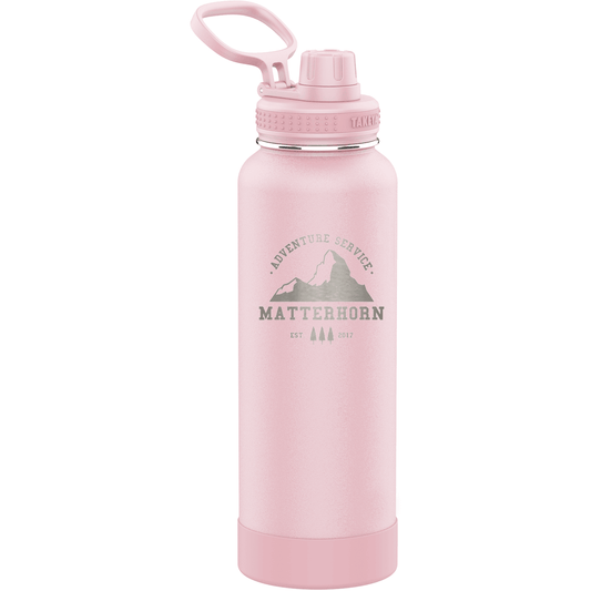 Takeya 40 oz Actives Water Bottle w/ Spout Lid - Blush - Perfect Etch