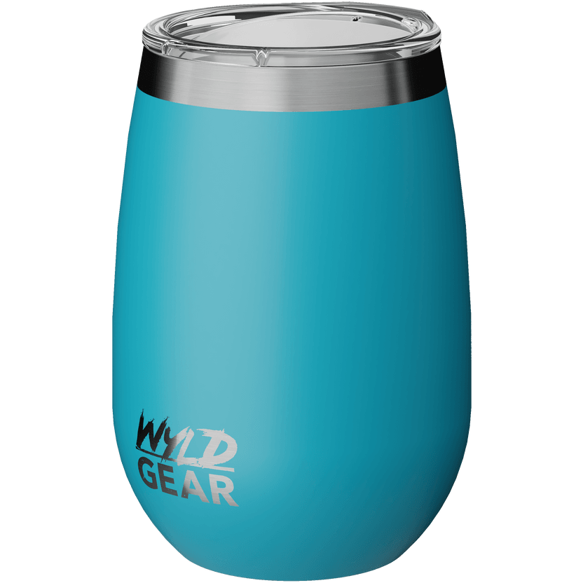 Wyld Wine 12oz Tumbler Set with Teal Accents - Perfect Etch