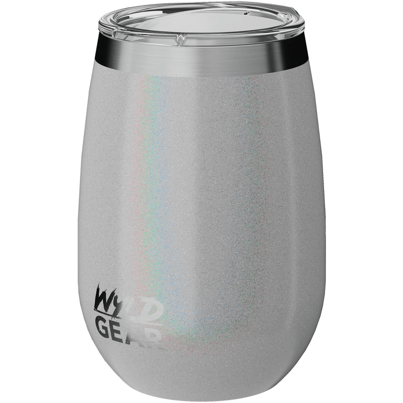 Wyld Wine 12oz Tumbler with Diamond Rainbow Design - Dual Lid Experience - Perfect Etch