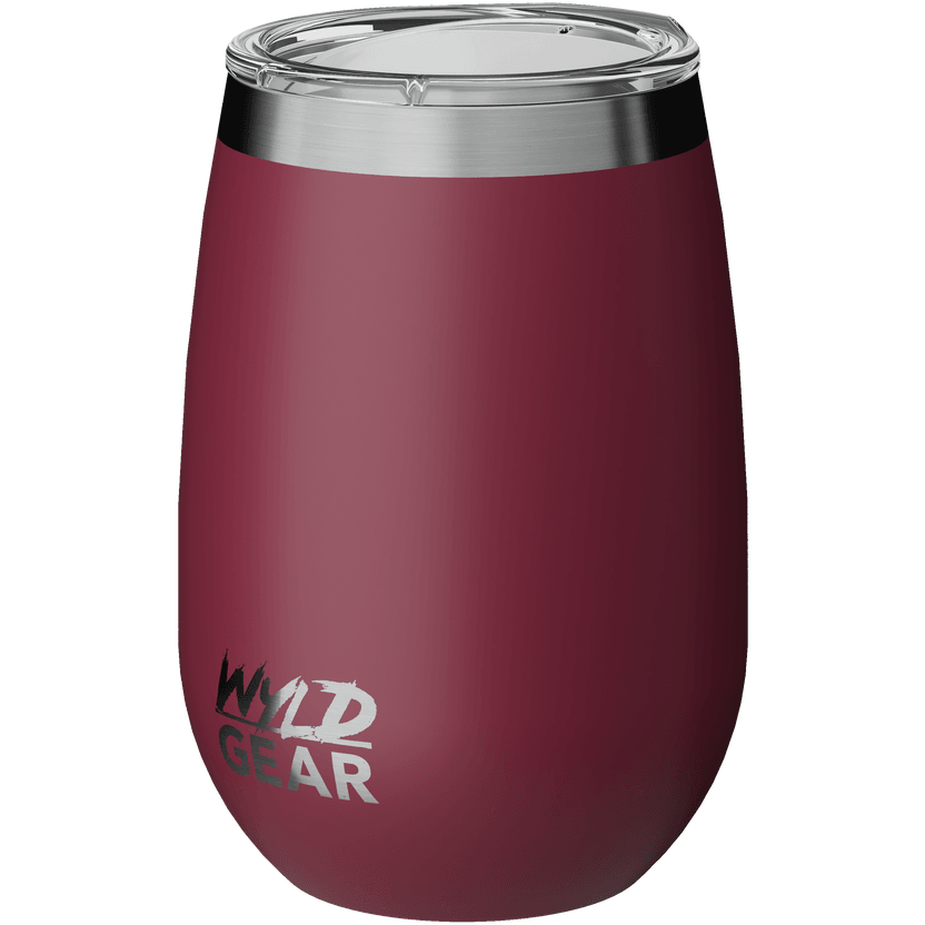 Wyld Wine 12oz Tumbler with Dual Lids - Burgundy - Perfect Etch