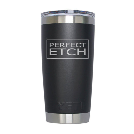 YETI 20 oz Black Tumbler - Ultimate Insulation Experience - Perfect Etch