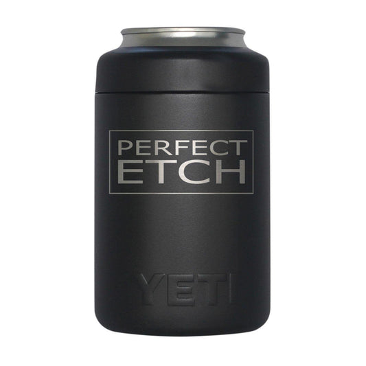 YETI Black Colster - The Ultimate Beverage Companion - Perfect Etch