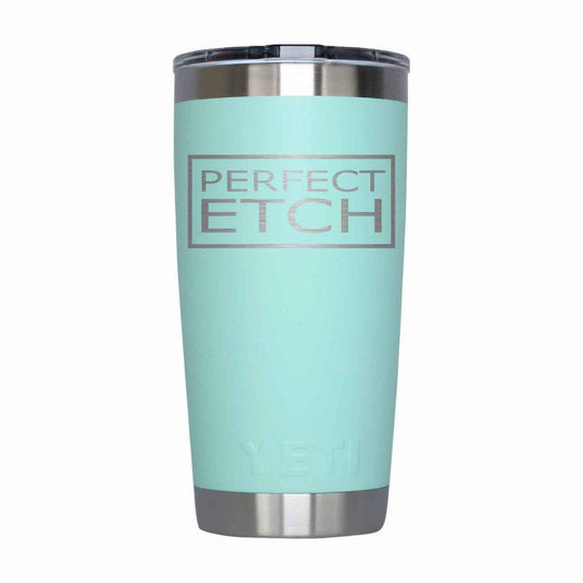 YETI Seafoam 20 oz Insulated Tumbler for On-the-Go Beverages - Perfect Etch